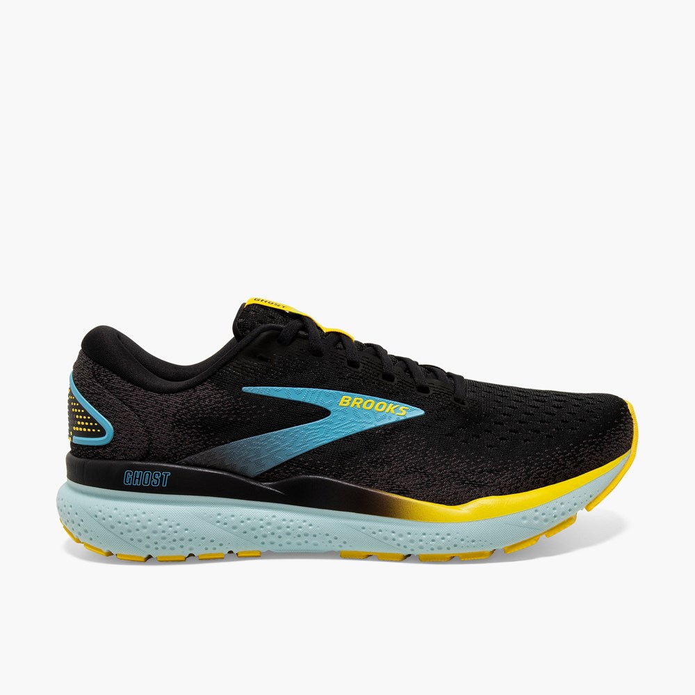 Chaussures Running Route Brooks Ghost 16 Noir Bleu Homme | BHM-6773638